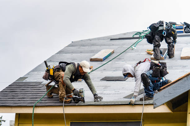 Professional Gutter Installation technician working in Melbourne, KY
